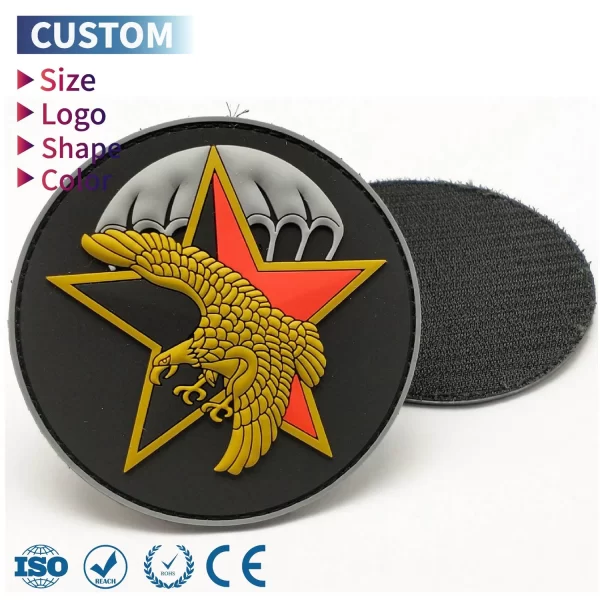Factory Custom Logo Design Patch Soft PVC 3D Embossed Rubber Patches