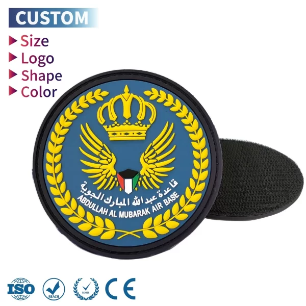 Factory Custom PVC Designer Patches 3D Embossed Logo Soft Rubber Patch