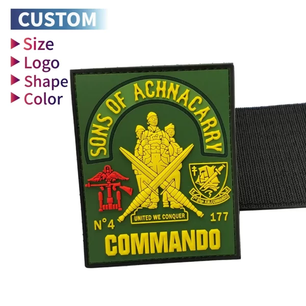 Factory-Custom-PVC-Patch-3D-Logo-Soft-Rubber-2D-Silicone-Patches-Badge Army-082 Factory Custom PVC Patch 3D Logo Soft Rubber 2D Silicone Patches Badge