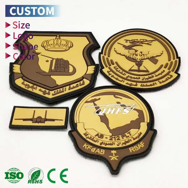 Factory-Custom-PVC-Patch-Saudi-3D-Embossed-Logo-Soft-Rubber-Badge-Patches Air Force - 095 Factory Custom PVC Patch 3D Embossed Logo Soft Rubber Badge Patches