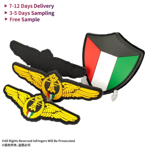 Factory Custom Patch PVC 3D Embossed Logo Rubber Iron on Patches Badge