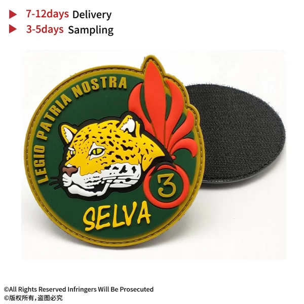 Factory Custom Logo Design Patch Soft PVC 3D Embossed Rubber Patches