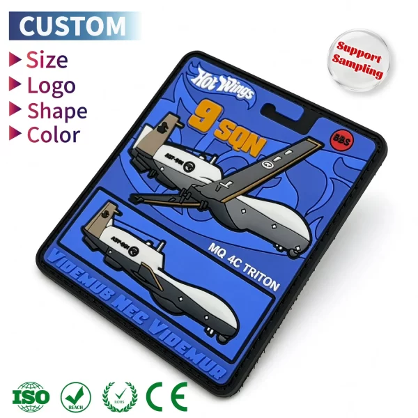 Factory Rubber Patch Custom Logo 2D 3D Embossed PVC Patches Silicone Badge