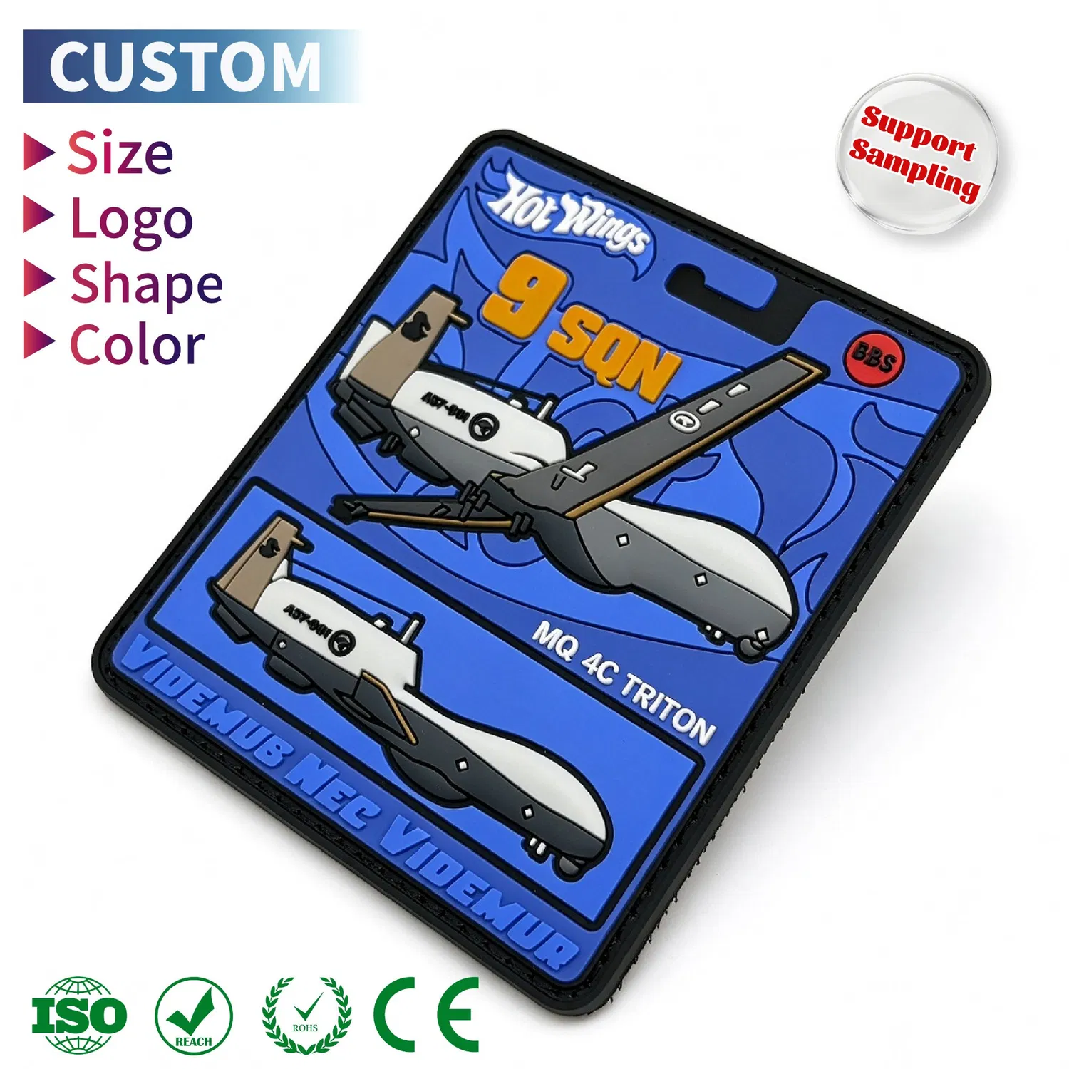 Factory Rubber Patch Custom Logo 2D 3D Embossed PVC Patches Silicone Badge