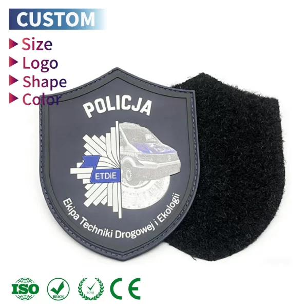 Silicone Rubber Patch Custom Logo 2D Raised Soft PVC Patches Badges