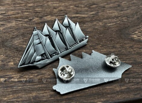 Spain Navy Souvenir Antique Silver Pins